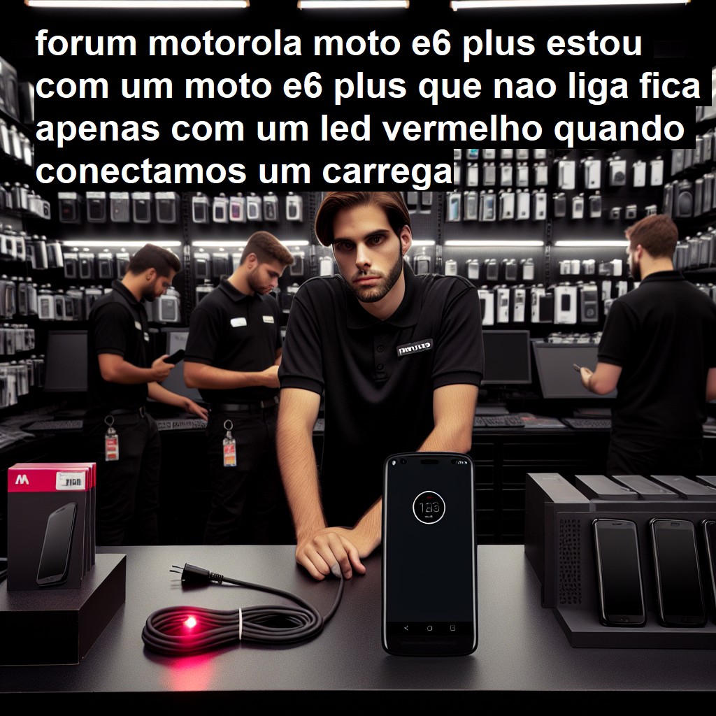 MOTOROLA MOTO E6 PLUS - ESTOU COM UM MOTO E6 PLUS QUE NAO LIGA FICA APENAS COM UM LED VERMELHO QUANDO CONECTAMOS UM CARREGA | ConsertaSmart 