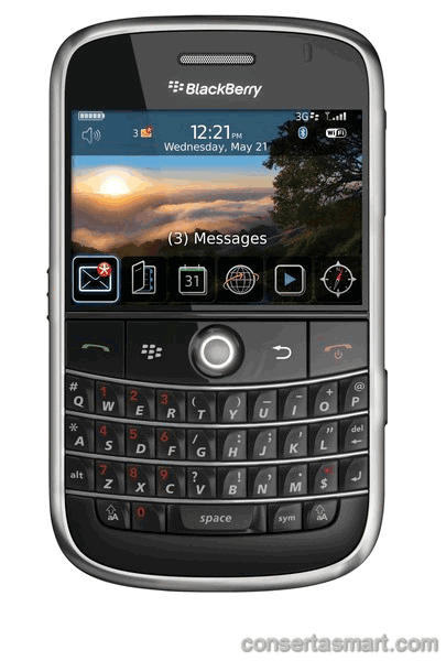 TouchScreen não funciona ou está quebrado BlackBerry Bold 9000