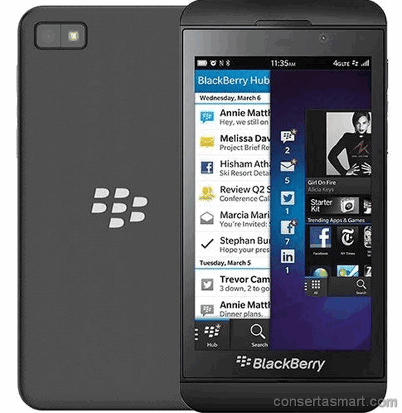 esquentando BlackBerry Z10