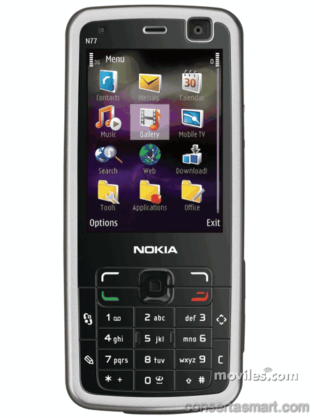 não sai som Nokia N77