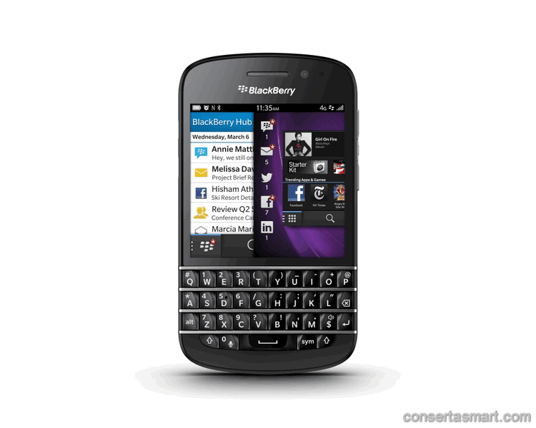 placa em curto RIM BlackBerry Q10