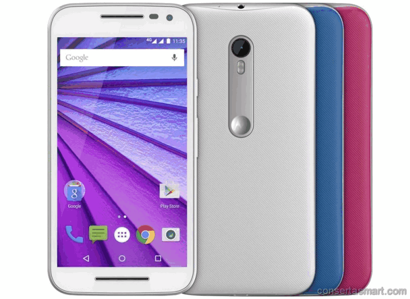 problema em aplicativo erros de software Motorola Moto G3