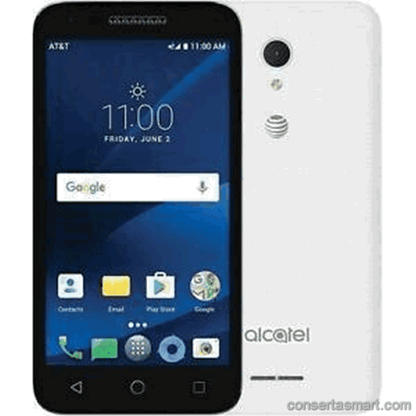 travado no logo Alcatel Cameox