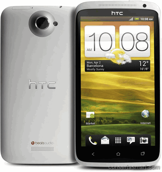 travado no logo HTC One X