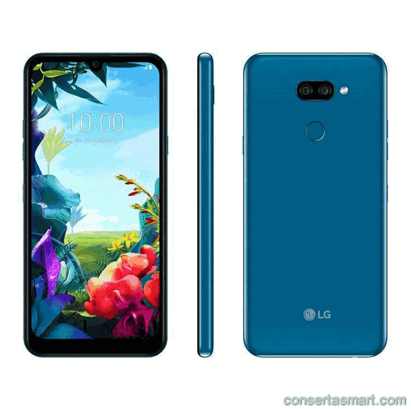 travado no logo LG K40S