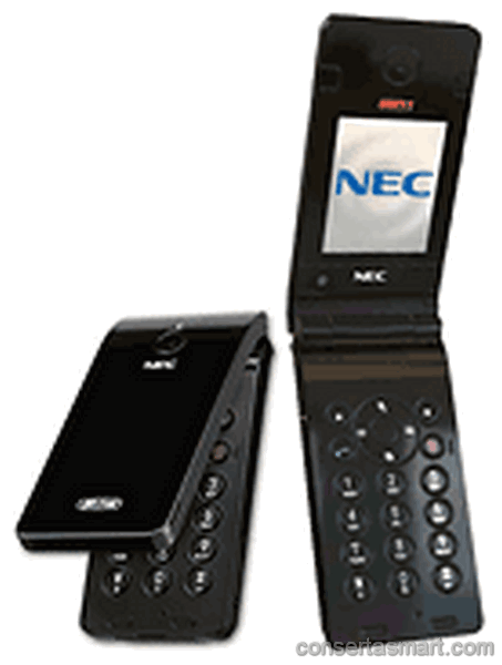 travado no logo Nec e373